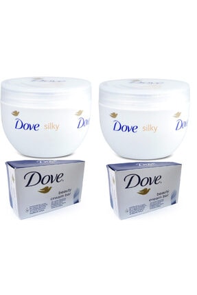 Dove El Ve Vücut Kremi Orıgınal Body Sılk 300 Ml 2 Adet + Krem 100 Gr X 2 Adet Sabun