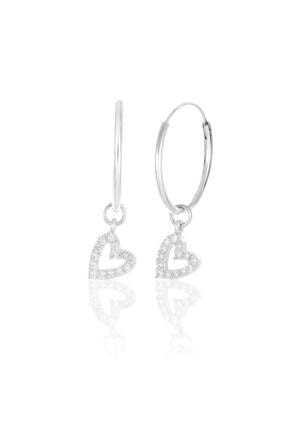 Azuris Silver 925 Ayar Alk2074 925 Gümüş Sallantılı Tak-çıkar Şarnel Küpe