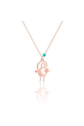 Azuris Silver Kadın Rose Gold 925 Ayar Gümüş Kedi Kolye ALK1369