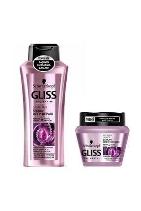 Gliss Schwarzkopf Serum Deep Repair Şampuan 360 ml + Serum Deep Repair Maske 300 ml