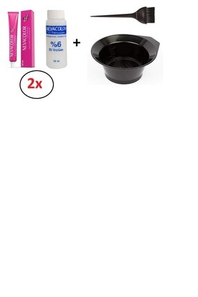 Neva Color Nevacolor Tüp Boya 5.7 Moka- 2 'li+nevacolor Oksidan 2'li+ Boyama Kabı +boya Fırçası