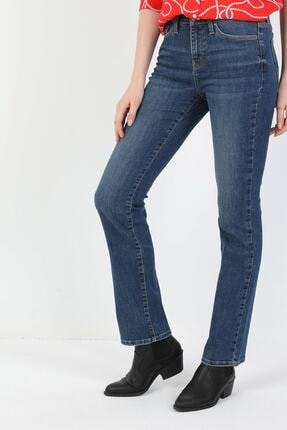 Colin's 792 Mıla Regular Fit Orta Bel Düz Paça Kadın Indigo Jean Pantolon