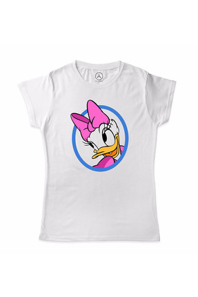 Art T-shirt Unisex Çocuk Beyaz Daısy Duck Çocuk T-Shirt ARTKID0008BU