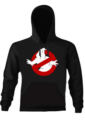 Art T-shirt Erkek Siyah Ghost Busters Kapüşonlu Unısex Sweatshirt ART018368M