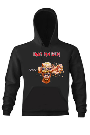 Art T-shirt Erkek Siyah Iron Maıden Seventh Son Kapüşonlu Unısex Sweatshirt ART018409M