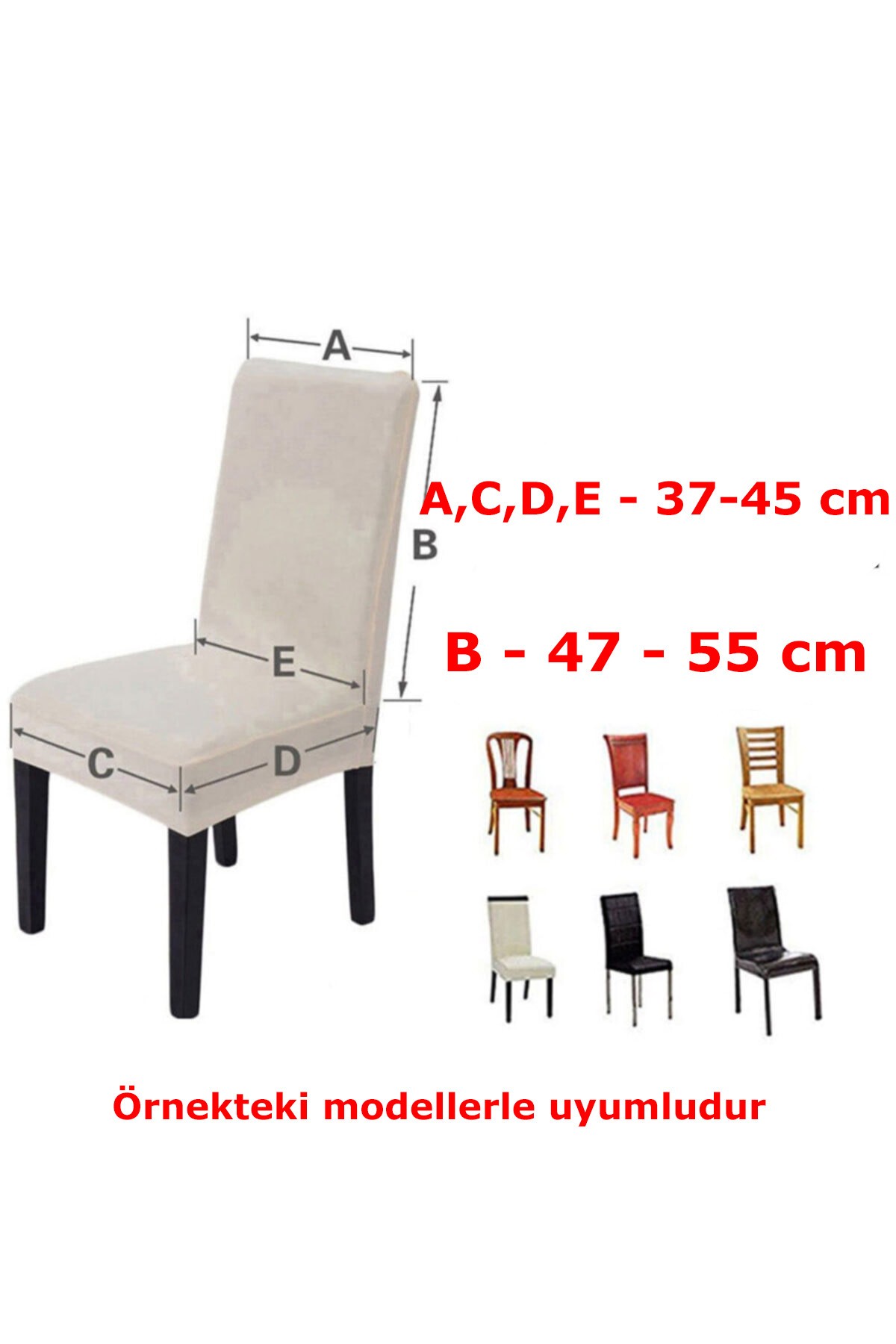 BuanArt 6 Adet Bal Peteği Sandalye Kılıfı Ithal Pietra