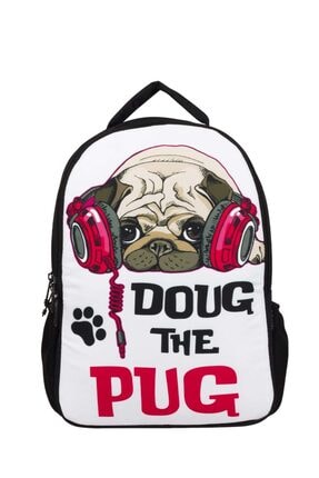 Ümit Çanta Cennec Müziksever Köpek Okul Ve Günlük Sırt Çantası - Doug The Pug