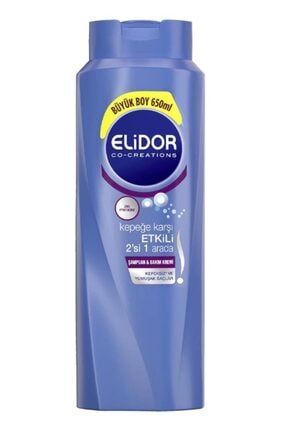 Elidor Kepeğe Karşı Etkili 2ın1 Saç Bakım Şampuanı 650 Ml. Onlu Set
