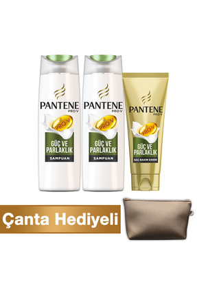 Pantene Güç ve Parlaklık 2 x 550 ml Şampuan + 3 Minute Miracle Saç Kremi 200 ml