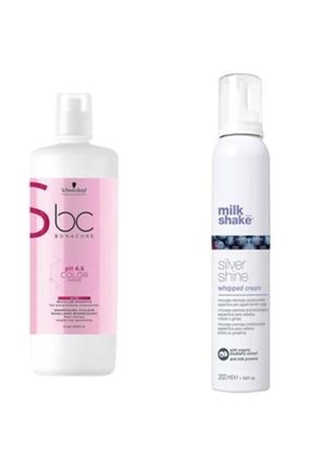 Bonacure 4.5 Color Silver Gümüş Şampuan 1000 Ml+milk Shake Silver Shine Whipped Cream Köpük 200 Ml