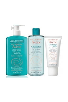 Avène Cleanance Gel Nettoyant 400 ml + Cleanance Cleansing Water 400 ml + Cleanance Mask 50 ml
