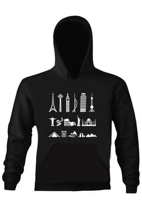 Art T-shirt CITIES ICONS UNISEX KAPÜŞONLU SWEATHIRT - ARTRND02234M