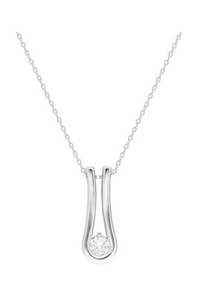 Tesbihane Starlight Diamond Tektaş "u" Tasarım 925 Ayar Gümüş Bayan Kolye
