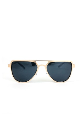 Hane14 Unisex Damla Güneş Gözlügü 6934 Revaux Gold Metal Çerçeveli Siyah