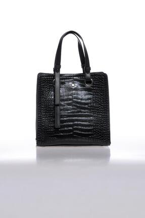 Sergio Giorgianni Luxury Mpysmn9145 Kroko Siyah Kadın Omuz Çantası